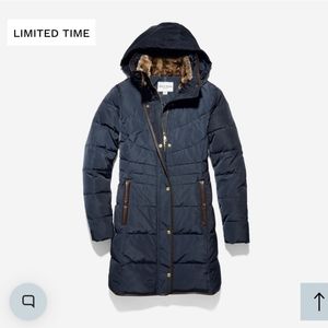 Cole Haan Large Navy Quilted Down Jacket